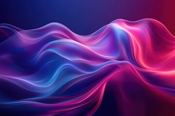 A high-resolution, minimalist abstract background featuring fluid waves of vibrant colors in shades of blue and purple.