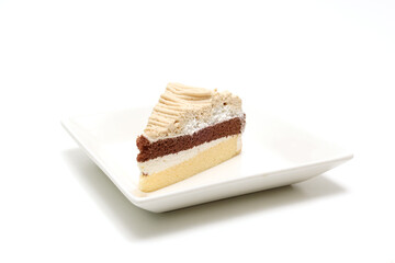 白背景のモンブランのショートケーキ