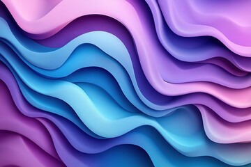 Obraz premium A high-resolution, minimalist abstract background featuring fluid waves of vibrant colors in shades of blue and purple.