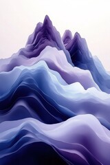 Obraz premium A high-resolution, minimalist abstract background featuring fluid waves of vibrant colors in shades of blue and purple.