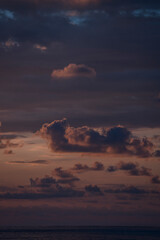 sunset over the sea beautiful sunrise clouds pink purple orange background abstract 