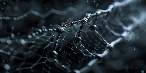 A spider web structure. Spider silk is one of the strongest natural fibers. It has inspired innovations in synthetic materials.