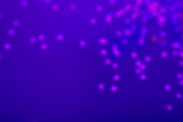 Violet blurred lights on blue gradient backdrop, bokeh effect. Halloween background