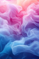 Obraz premium A high-resolution, minimalist abstract background featuring fluid waves of vibrant colors in shades of blue and purple.
