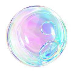 Obraz premium soap bubble, clean and simple outline, In white background 
