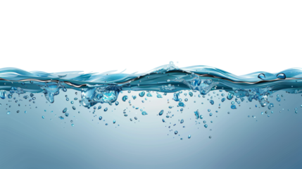 A tranquil and serene water surface that beautifully showcases gentle waves along with sparkling bubbles