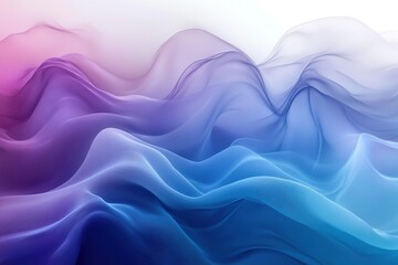Fototapeta premium A high-resolution, minimalist abstract background featuring fluid waves of vibrant colors in shades of blue and purple. 