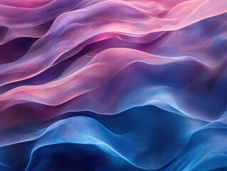 Obraz premium A high-resolution, minimalist abstract background featuring fluid waves of vibrant colors in shades of blue and purple.