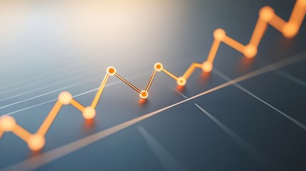 Steady Growth Line Graph: Upward Trend in GDP Over Time