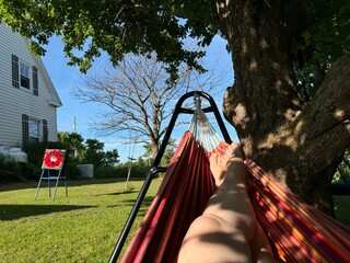 person on swing