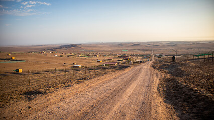 small underdeveloped village in the middle of the desert