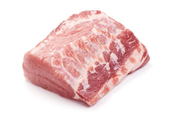 Chilled pork buston butt, isolated on white background