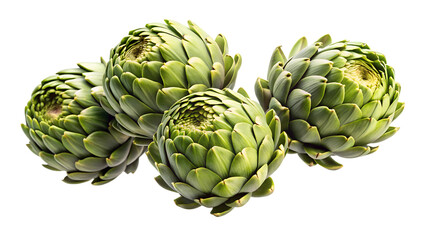 Obraz premium artichokes isolated on transparent background png