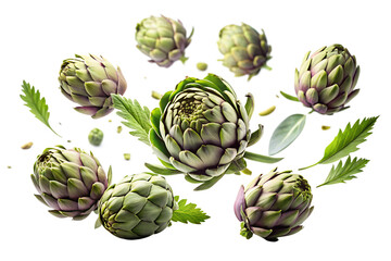 artichokes isolated on transparent background png