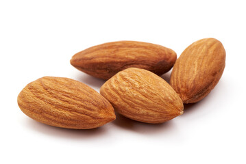 Almond. Almond nuts, close-up isolated on a white background