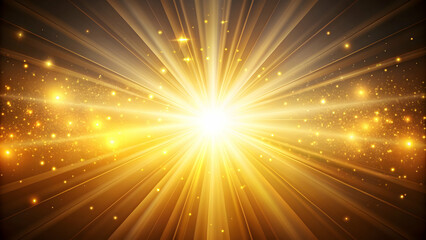 Golden glowing light effect with sun rays , sunburst, radiant, luminous, bright, sunshine, beam, flare, illuminated