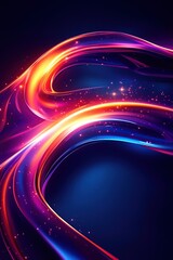 Obraz premium A high-resolution, minimalist abstract background featuring fluid waves of vibrant colors in shades of blue and purple.