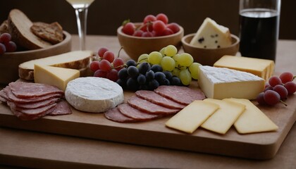 cheese and grapes