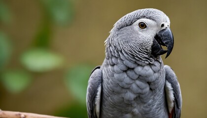 Fototapeta premium grey parrot portrait