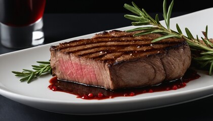 beef steak on a plate