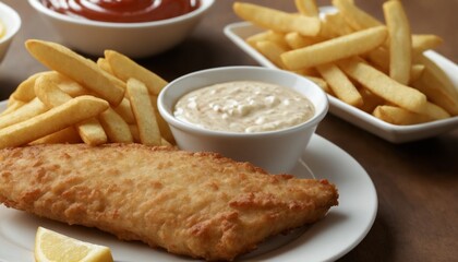 fish with Crispy French fries