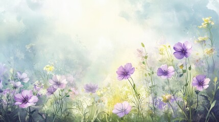 Serene Floral Landscape