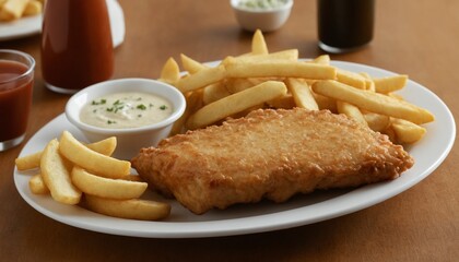 fish with Crispy French fries