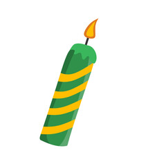 Christmas Candle Decoration Icon