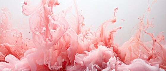 Abstract Pink Ink Swirl