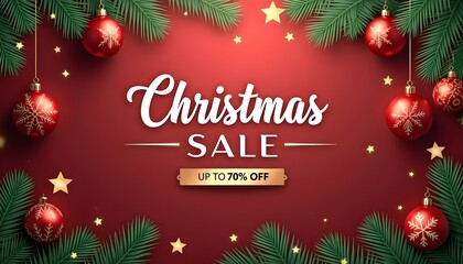 Obraz premium Christmas sale up to 70% off post design