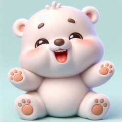 3D lachender Eisb&auml;r