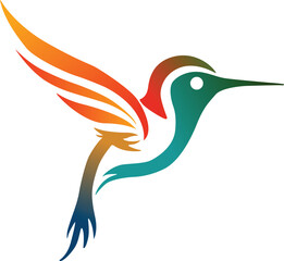 A bird logo design in a white background
