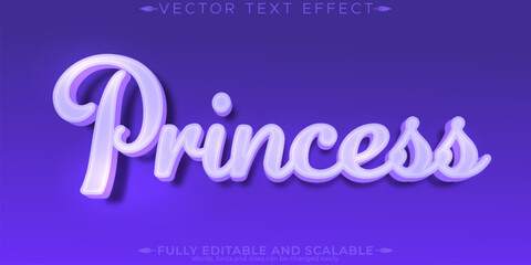Princess text effect, editable queen and pink text style © QuillArtistry