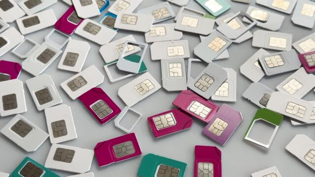 Sim cards for mobile phone. telecommunication concept