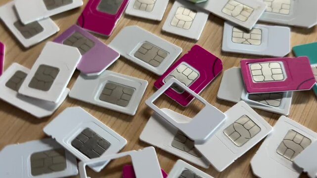 Sim cards for mobile phone. telecommunication concept