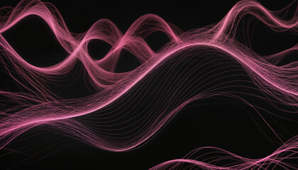 Pink Abstract Art in multiple dimensions, web art, neural connections art