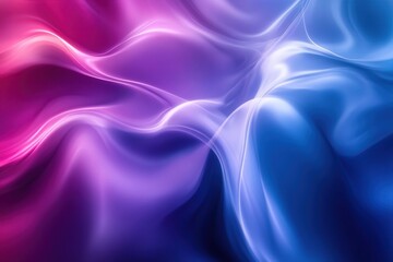 A high-resolution, minimalist abstract background featuring fluid waves of vibrant colors in shades of blue and purple.