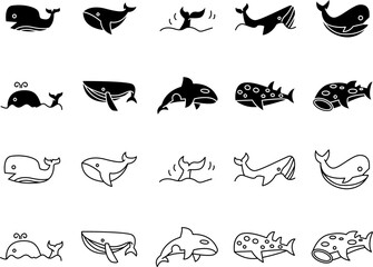 whale icon set © Rudez Studio