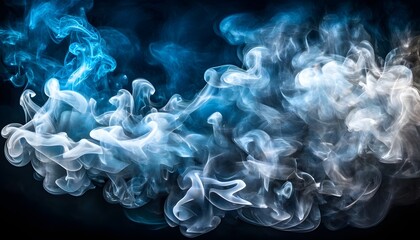 Obraz premium dense fog-like smoke on a shadowy black backdrop