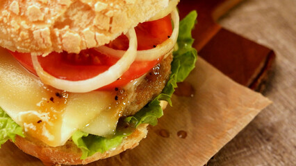 Homemade veggie burger