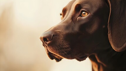 A close-up of a plott dog with rich, warm colors in its coat, showcasing its distinct features against a clean, light backdrop