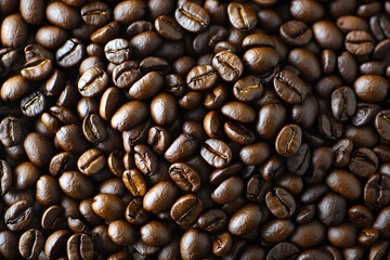 Naklejka premium Coffee Beans Forming a Heart Shape.