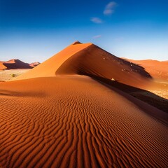 Giant Sand Dunes of Sossusvlei, Namibia, Towering Over the Desert Floor