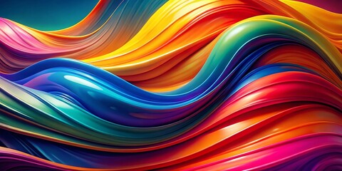 Fototapeta premium Abstract Fluid Shape Vector Design with Smooth Curves and Vibrant Colors for Modern Backgrounds
