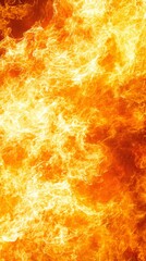 An image showcasing intense blazing fire with rich orange and yellow hues, conveying a sense of heat and energy through the vivid and dynamic movement of flames.