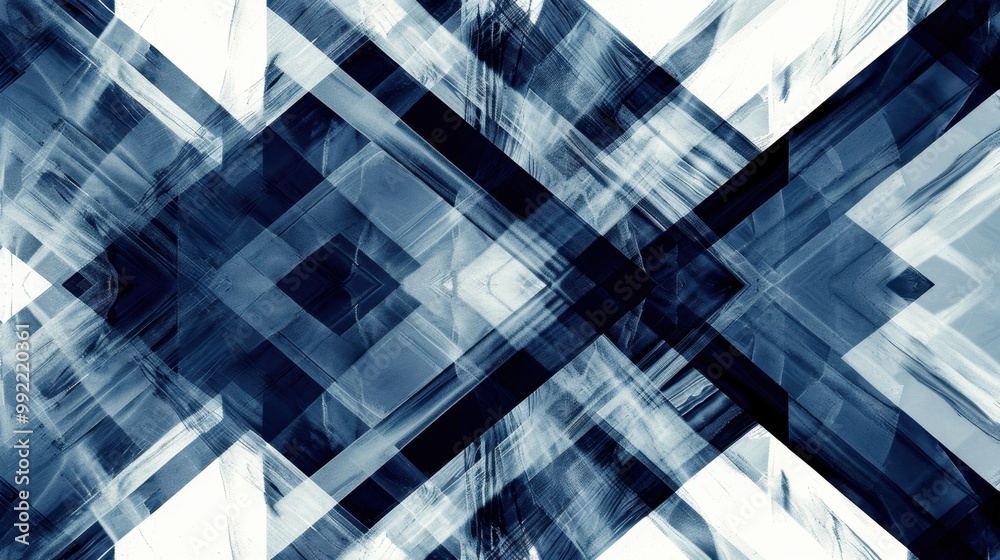 Poster abstract geometric pattern with sharp angles and intersecting lines, creating a dynamic and modern v