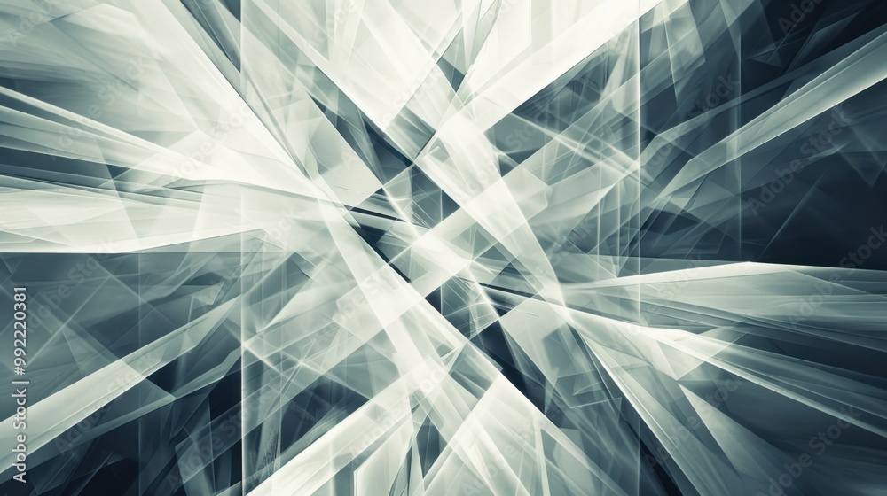 Poster abstract geometric pattern with sharp angles and intersecting lines, creating a dynamic and modern v