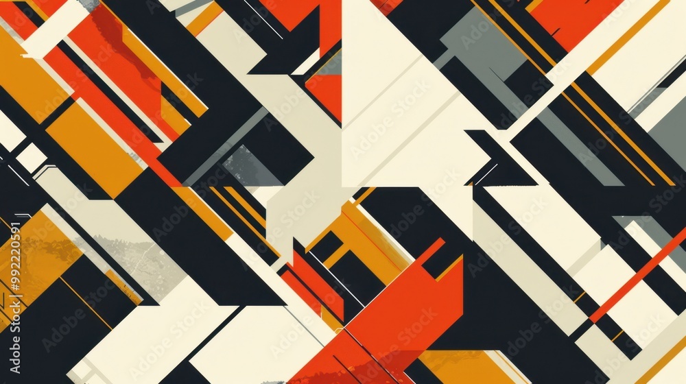 Poster creating a dynamic and modern visual effect