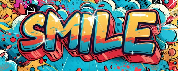 Obraz premium Colorful pop art background with 