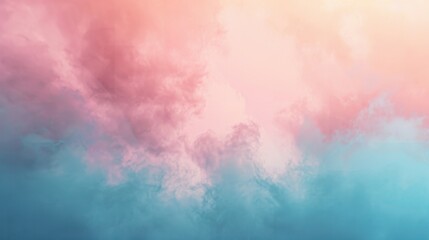 Fototapeta premium Abstract pastel gradient featuring soft shades of pink and blue, creating a calm and tranquil visual effect